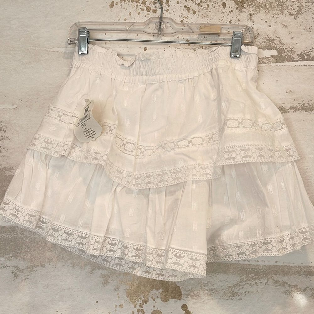 Altar’d State White Boho Mini Skort size Large